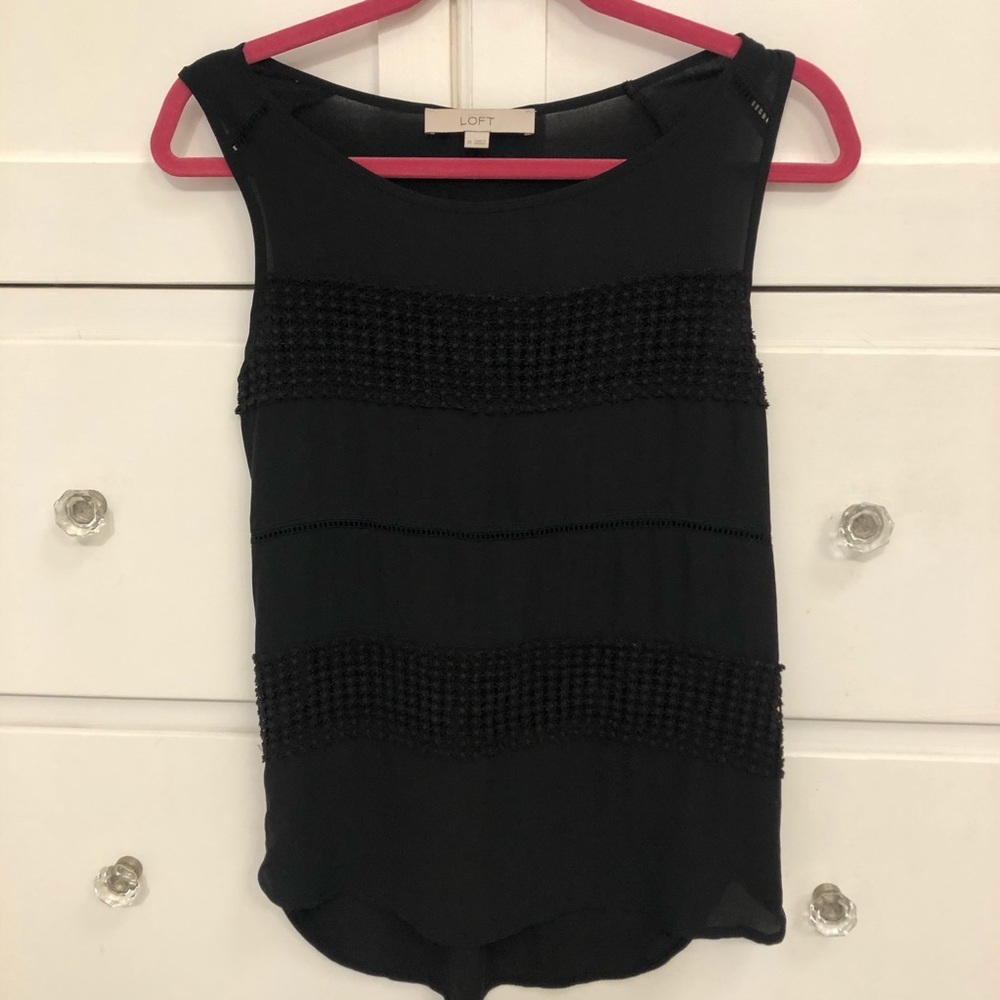 Ann Taylor LOFT Black Tank Top Size XS